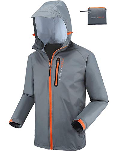 SWISSWELL Men's Rain Suit Classic Hooded Lightweight Rain Jacket Waterproof Rainwear for Cycling,Hiking,Running SWISSWELL Men's Rain Suit Classic Hooded Lightweight Rain Jacket Waterproof Rainwear for Cycling,Hiking,Running